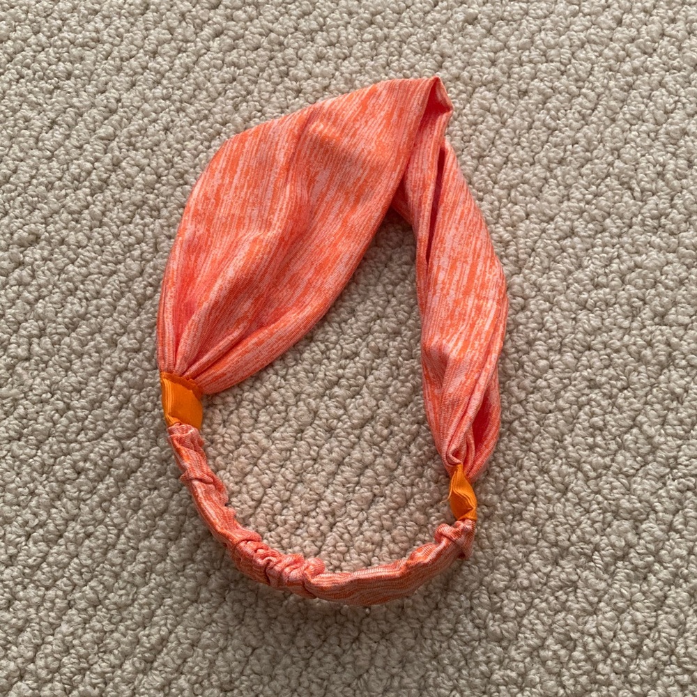NEW Women’s Activewear Headband Orange Heathered Stretchy One Size